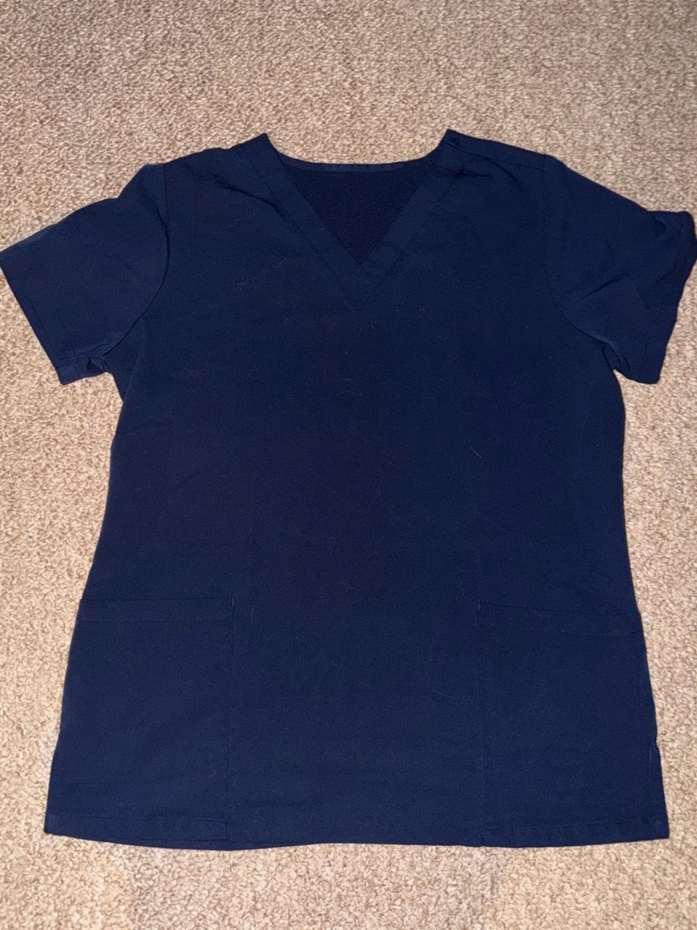 Women's V-Neck Short Sleeve Top in Navy